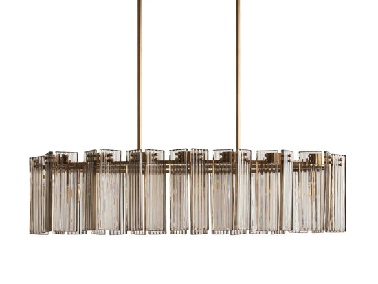 Delsie Oval Art Glass Chandelier