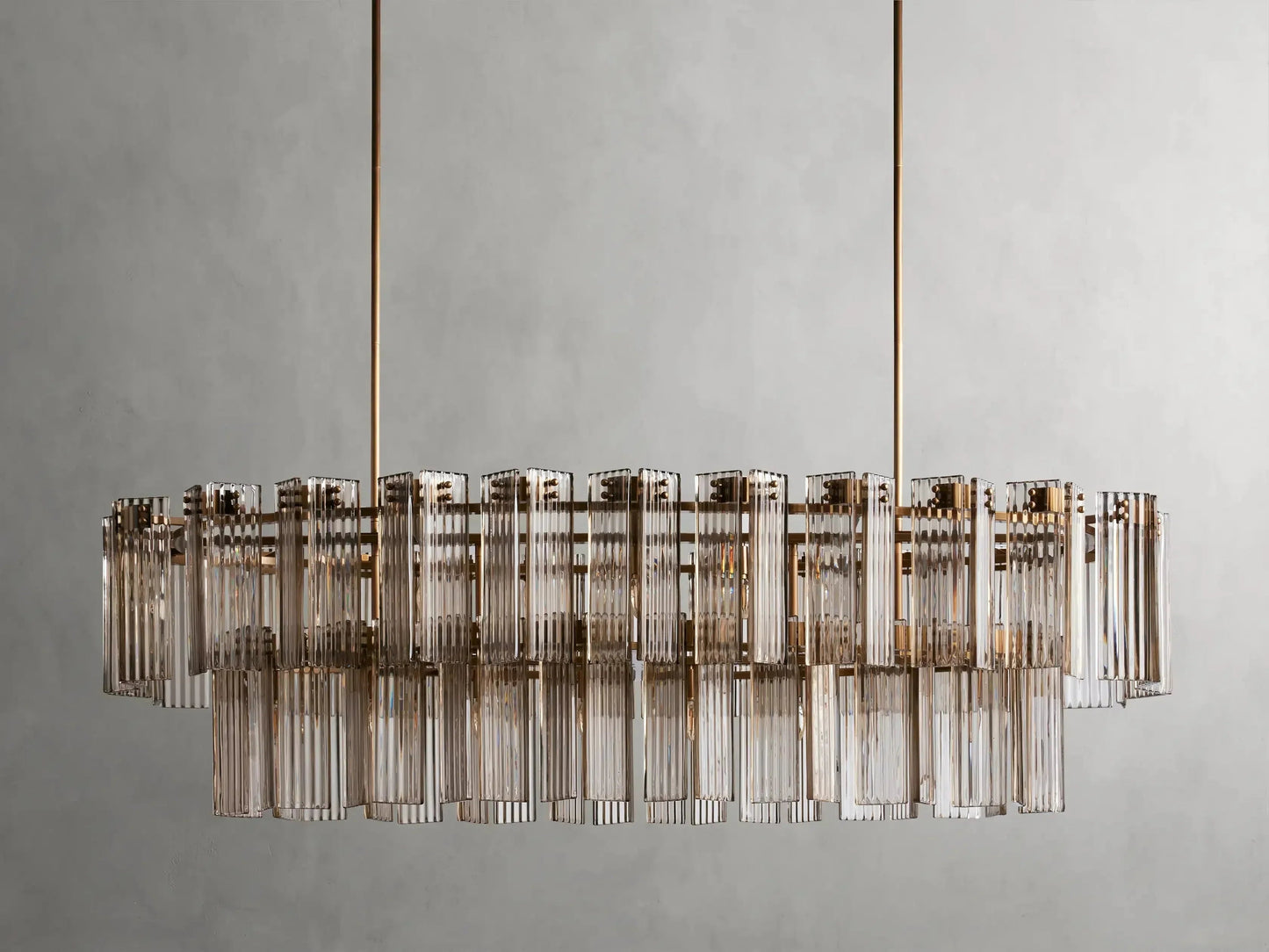 Delsie Oval Art Glass Chandelier