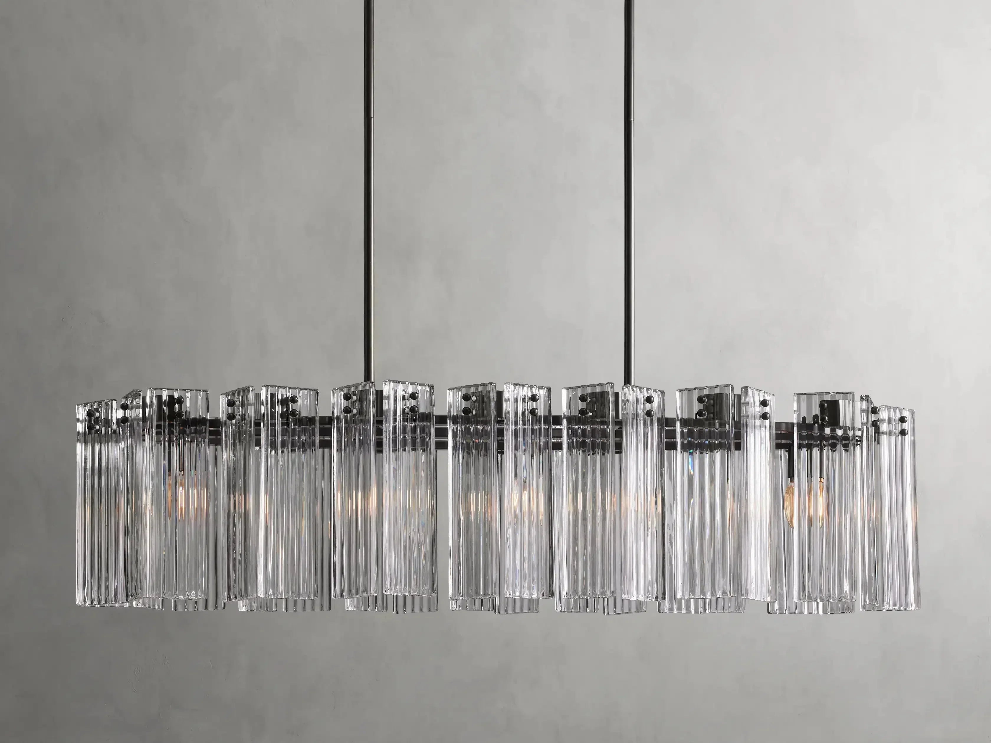 Delsie Oval Art Glass Chandelier