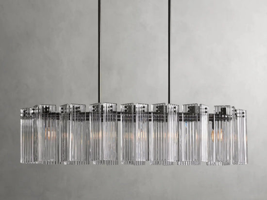 Delsie Oval Art Glass Chandelier
