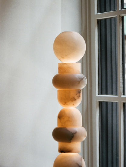 Alabaster Totem 16 Floor Lamp, Living Room Standing Lamp