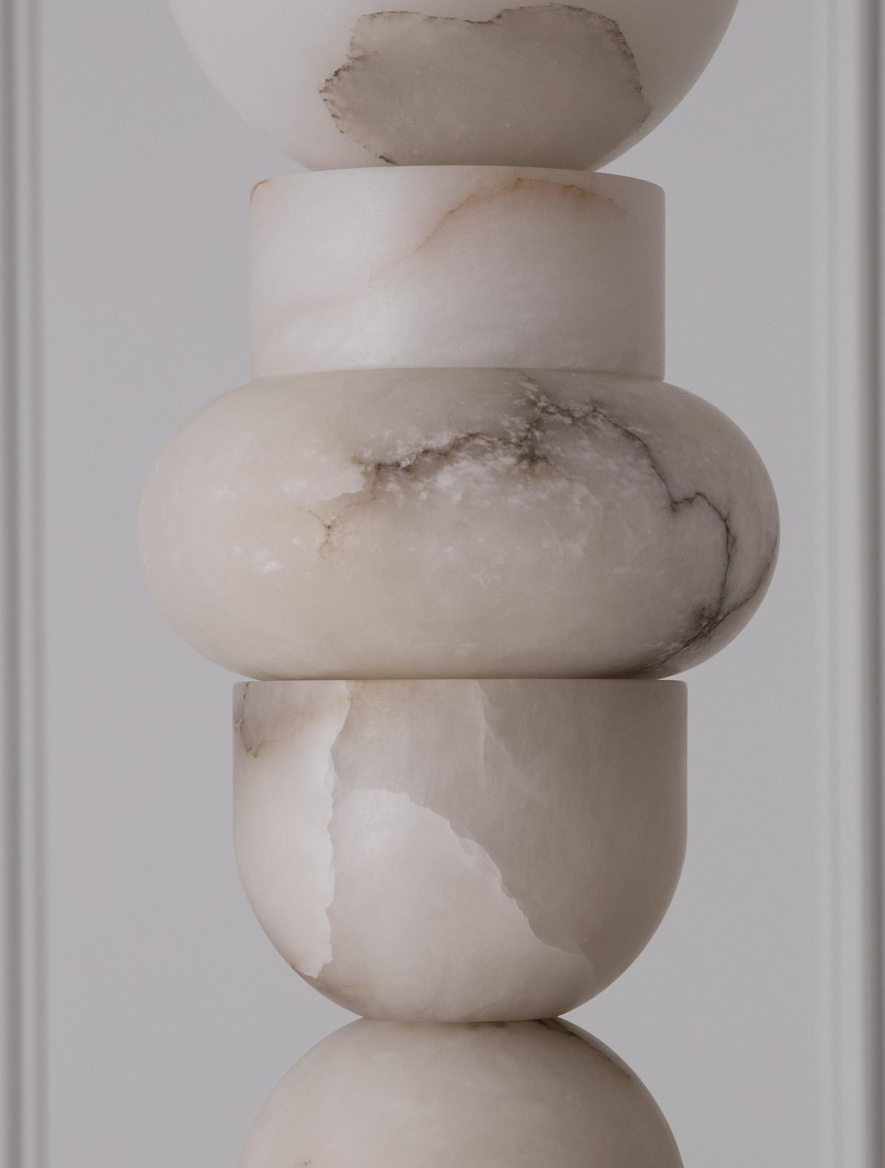 Alabaster Totem 16 Floor Lamp, Living Room Standing Lamp