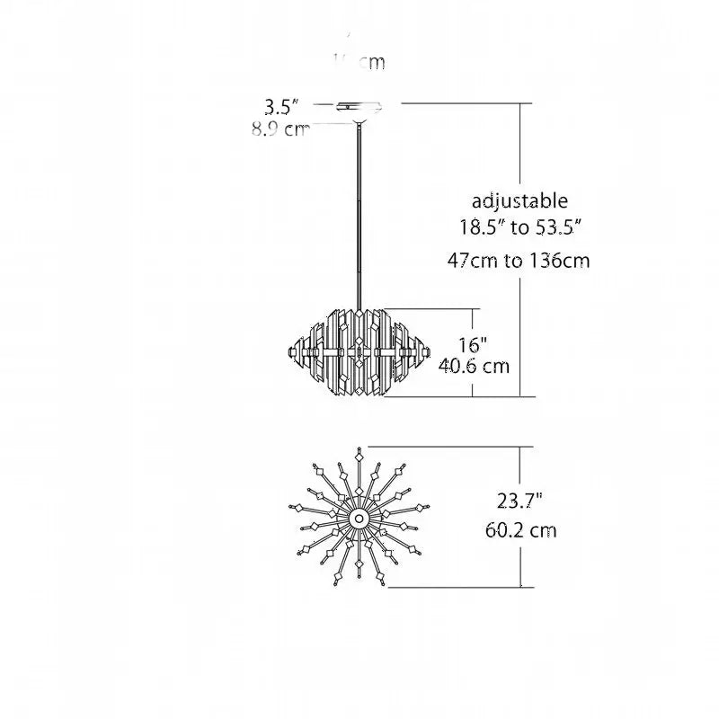 Facets 1-Light Kitchen Island LED Chandelier