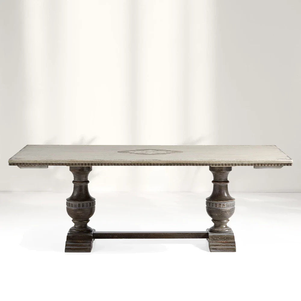 Florence Center Floral Bell'Arte Rectangle Dining Table