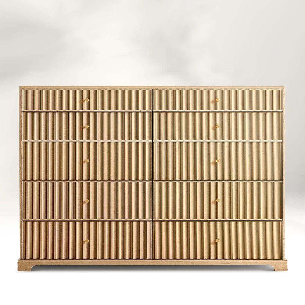 Genet Reeded 10-Drawer Dresser