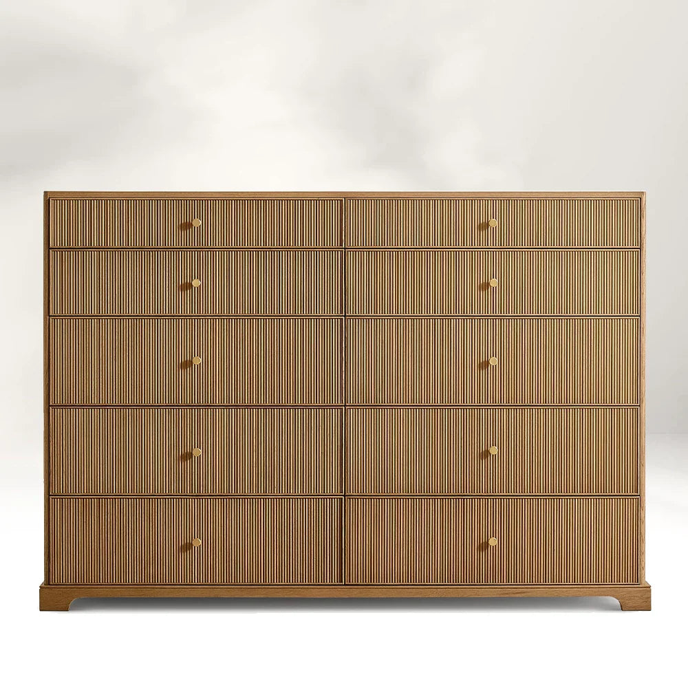 Genet Reeded 10-Drawer Dresser