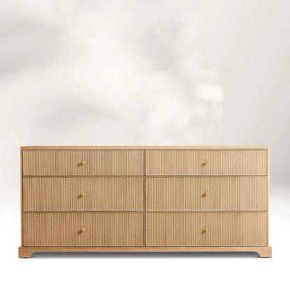 Genet Reeded 6-Drawer Dresser