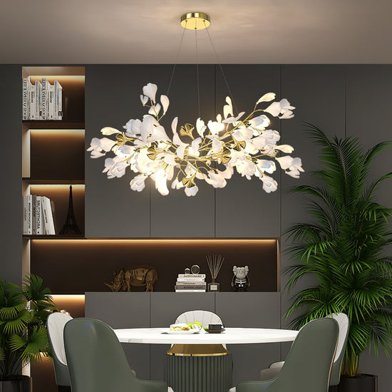 Gingko Ceramic Branch Chandelier Z