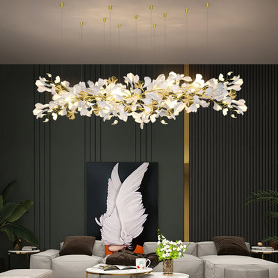 Gingko Ceramic Branch Chandelier Z