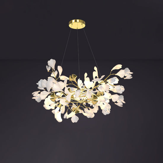 Gingko Ceramic Branch Chandelier Z