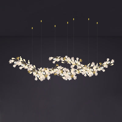 Gingko Ceramic Branch Chandelier Z