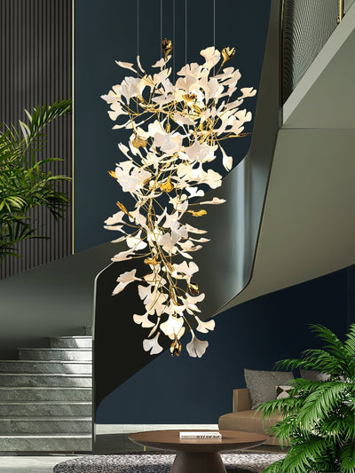 Gingko Ceramic Branch Chandelier Z