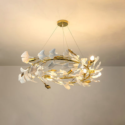 Gingko Ceramic Branch Chandelier Z