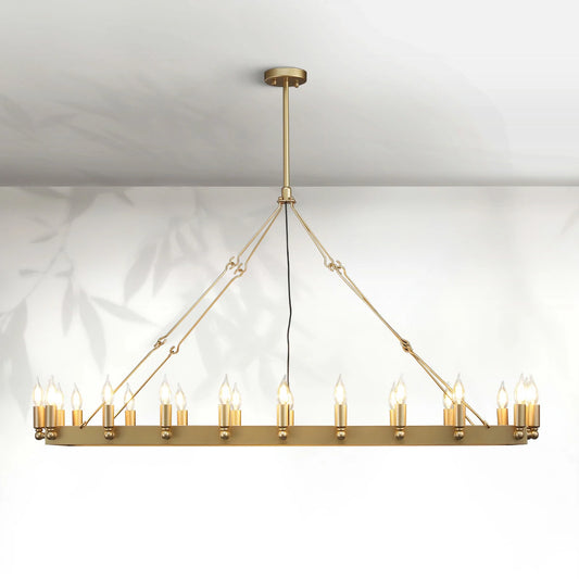 Camins Vintage Candelabra Rectangular Chandelier