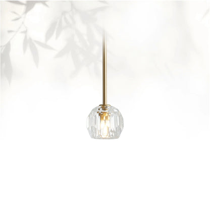 Boule Do Cristal Glass Pendant 5"D