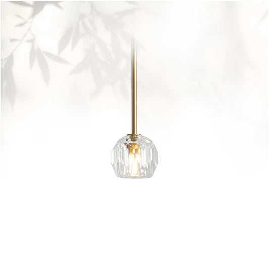 Boule Do Cristal Glass Pendant 5"D