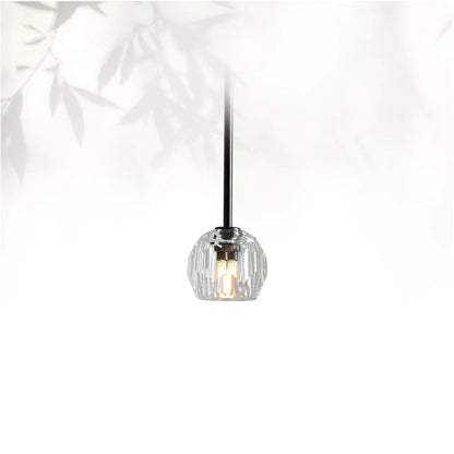 Boule Do Cristal Glass Pendant 5"D