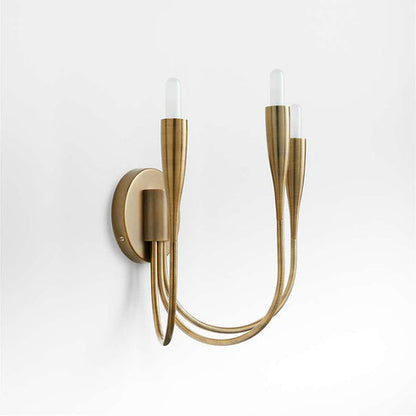 Liona Brass Candelabra Wall Sconce Light