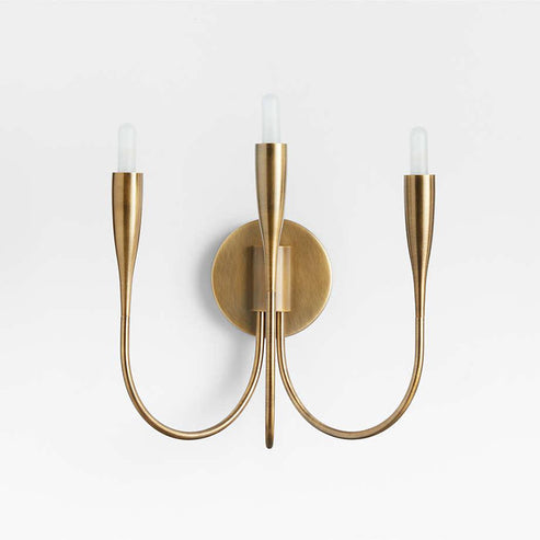 Liona Brass Candelabra Wall Sconce Light