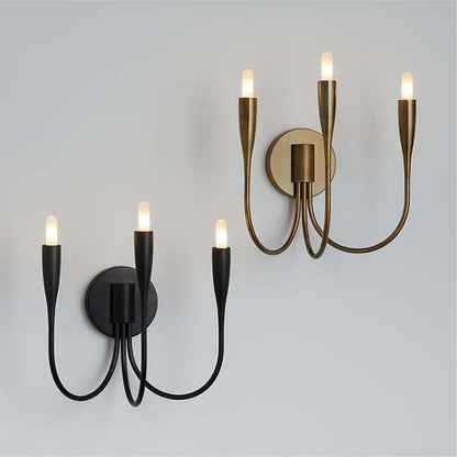 Liona Brass Candelabra Wall Sconce Light
