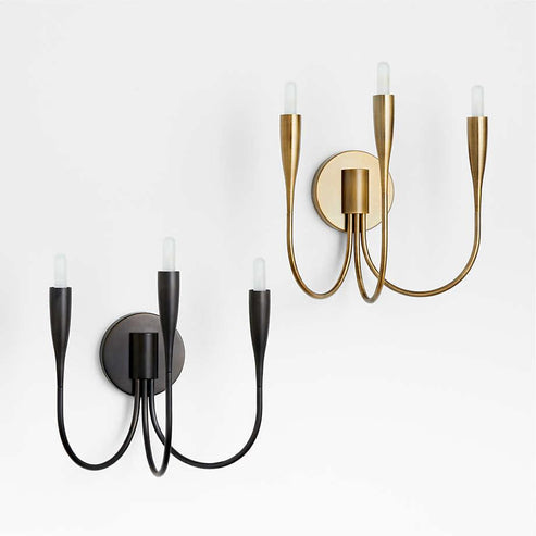 Liona Brass Candelabra Wall Sconce Light