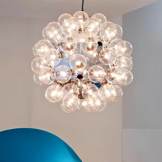 Italian Designer Creative Glass Ball Chandelier Scandinavian Dandelion Hallway/Entryway/Staircase Light Fixture