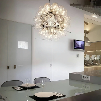 Italian Designer Creative Glass Ball Chandelier Scandinavian Dandelion Hallway/Entryway/Staircase Light Fixture