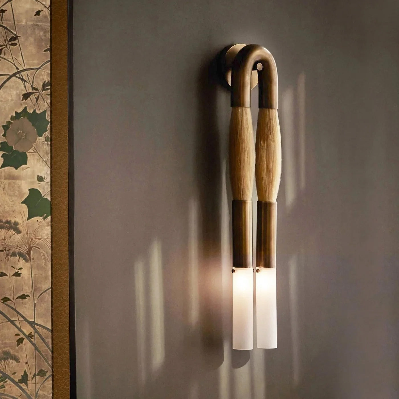 Double Head Antonia Horsehair Sconce