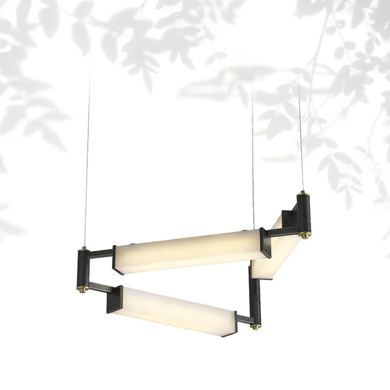 Louis Alabaster Modern Black Chandelier