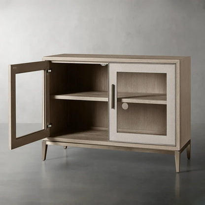 Malone Two Door Cabinet with Glass Doors