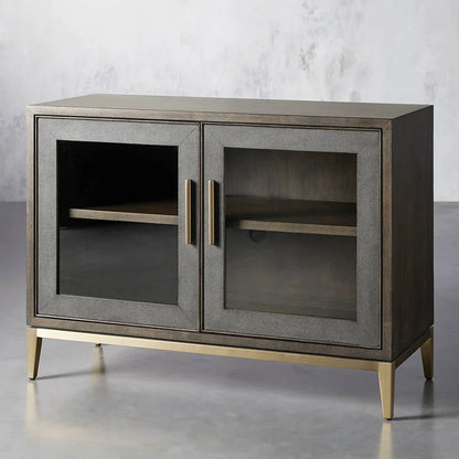 Malone Two Door Cabinet with Glass Doors