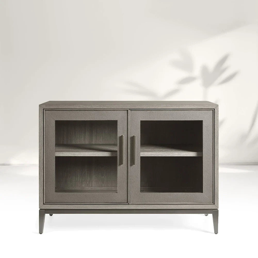 Malone Two Door Cabinet with Glass Doors