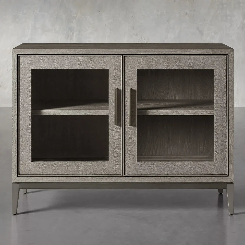 Malone Two Door Cabinet with Glass Doors