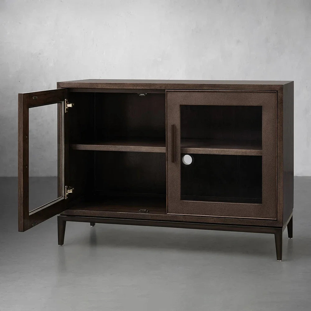 Malone Two Door Cabinet with Glass Doors