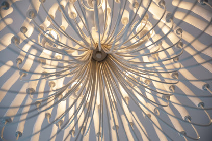 5/6-Light Modern Branch Modeling Chandelier in White or Black for Stylish Interiors