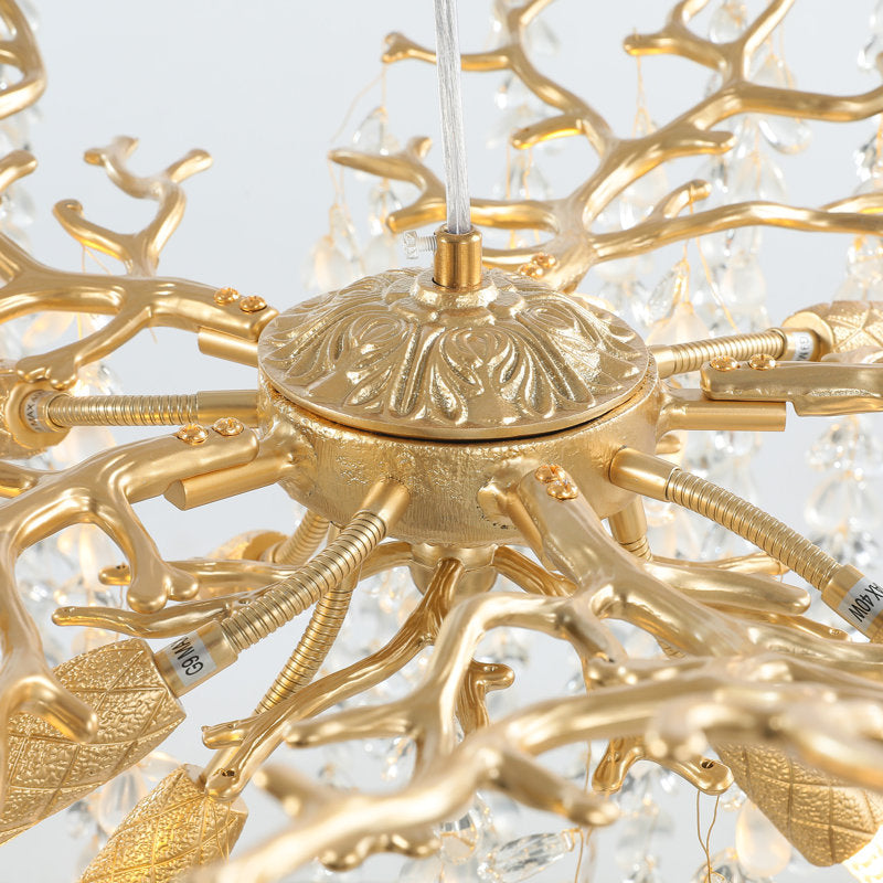 Michelli Modern Crystal Tree Branch Chandelier for Living Room