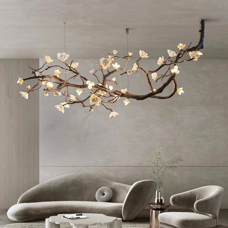 Wanos Crystal Flower Tree Branch Chandelier