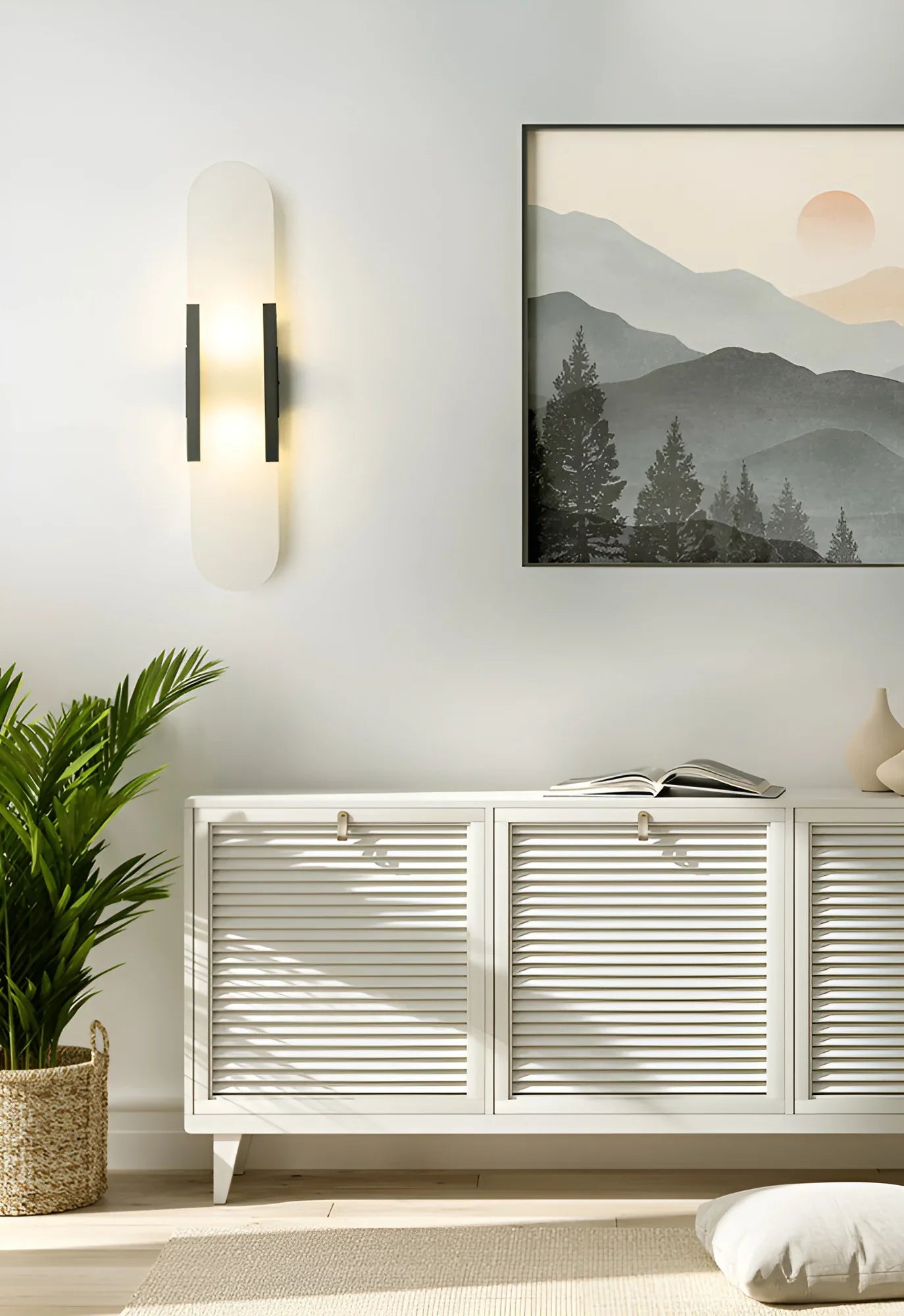 Modern Belange Elongated Alabaster Wall Lamp