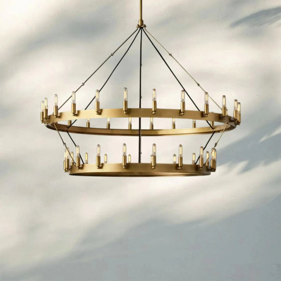 Celestine Vintage Filament 2-Tier Chandelier