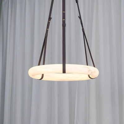 Modern Round Alabaster Chandelier for Living Room/Bedroom
