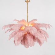 Ostrich Feather Chandelier