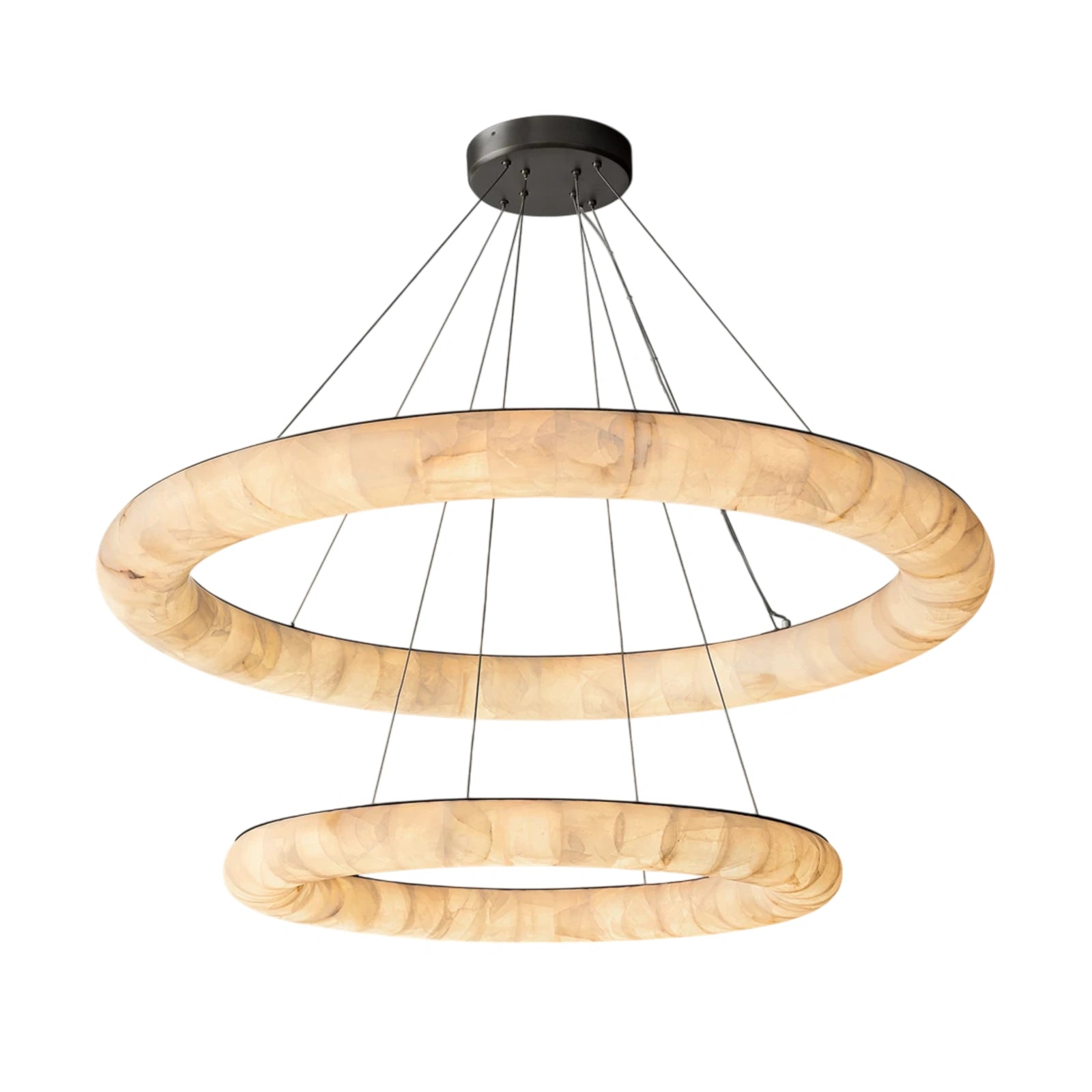Civage Lisse Two-Tiered Round Chandelier 61"
