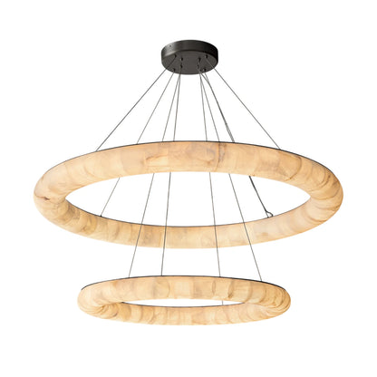 Civage Lisse Two-Tiered Round Chandelier 61"