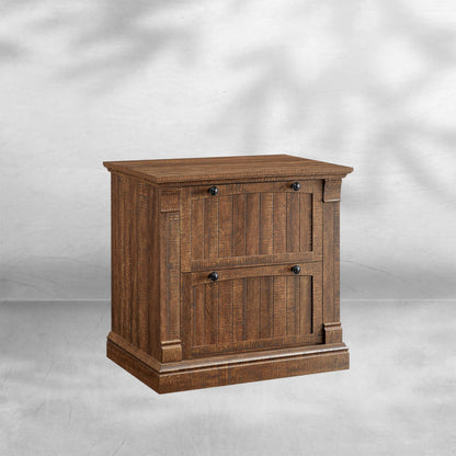 Farmhouse 2-Drawer Lateral Filing Cabinet with Hanging File Folders