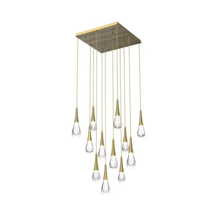 Soltaire Raindrop LED Square Chandelier