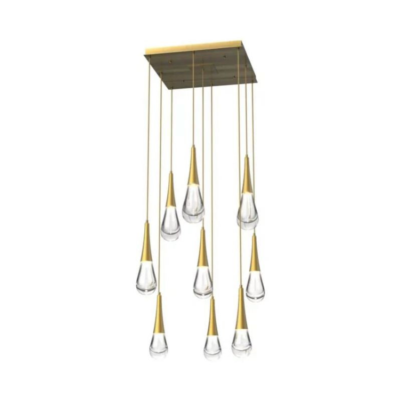 Soltaire Raindrop LED Square Chandelier