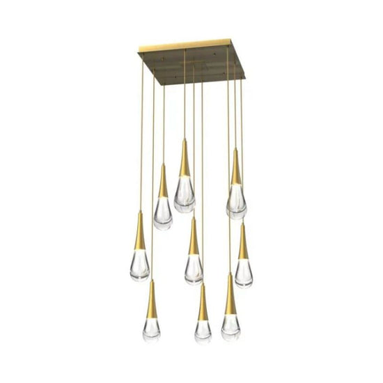 Soltaire Raindrop LED Square Chandelier
