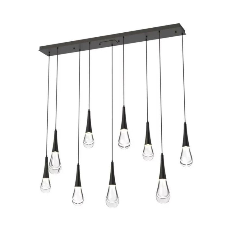 Soltaire Raindrop Glass Linear Chandelier