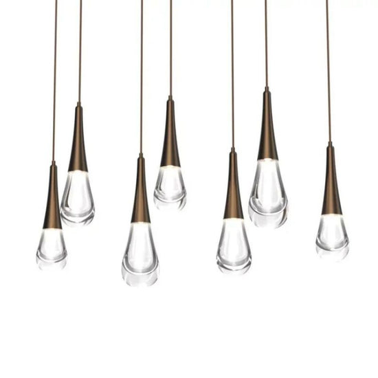 Soltaire Raindrop Glass Linear Chandelier