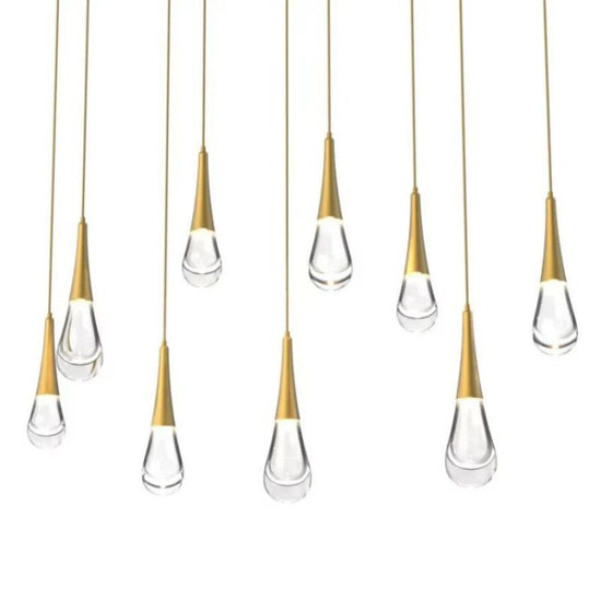 Soltaire Raindrop Glass Linear Chandelier